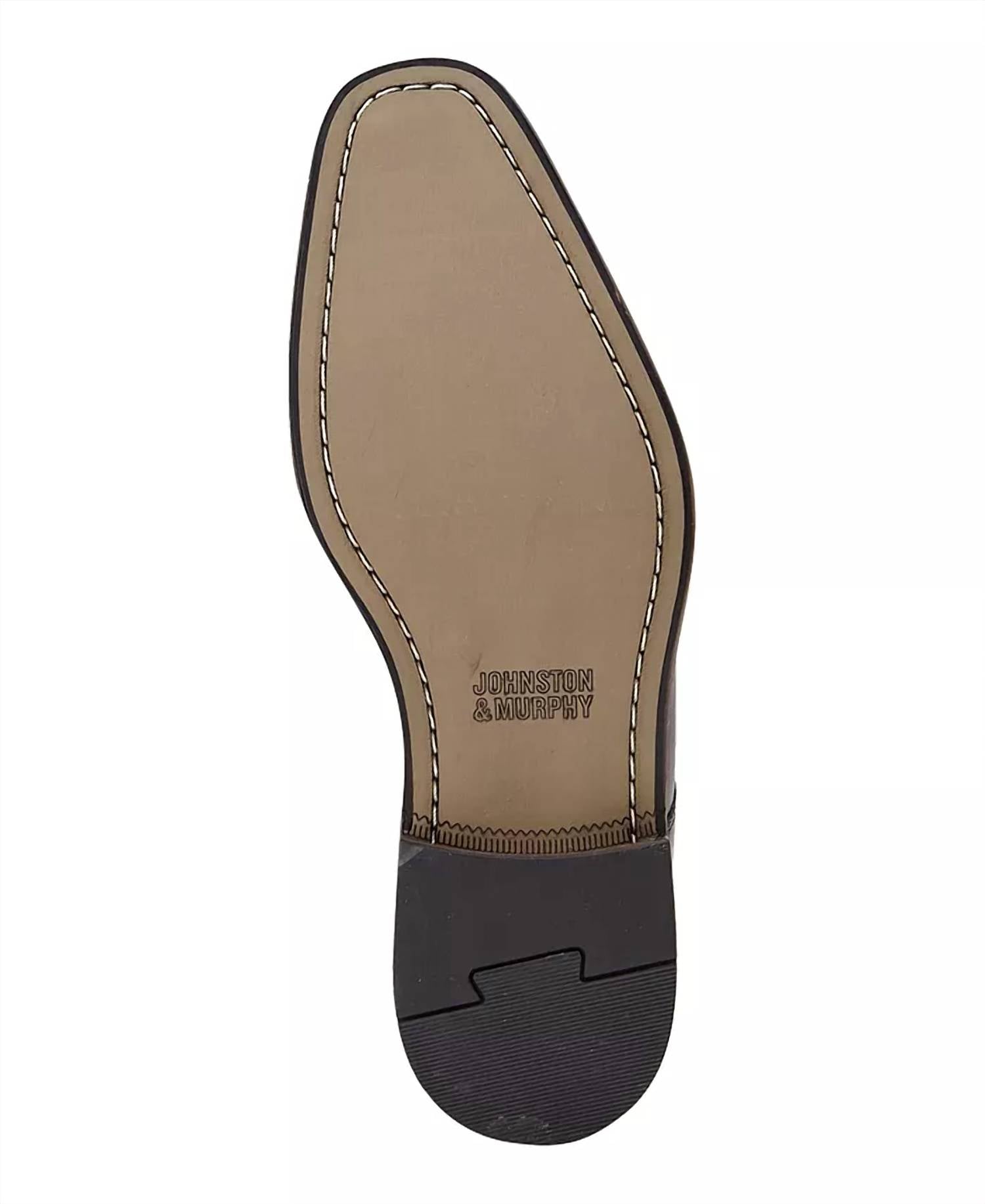JOHNSTON & MURPHY Men's Archer Cap Toe Oxford Dress Shoes in brown - men's shoe - view 5