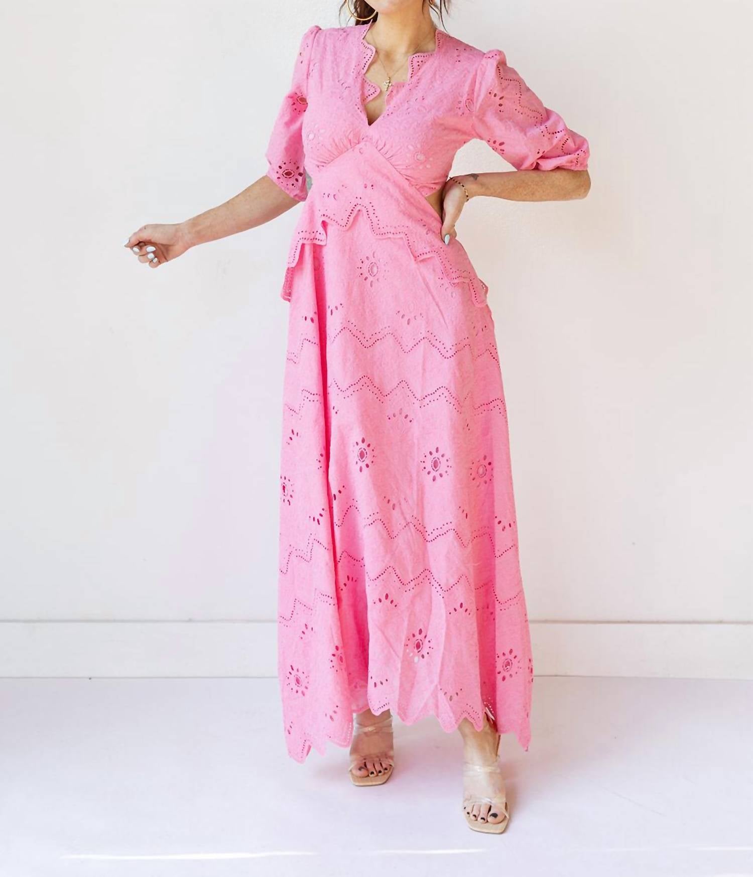 Fore Collection - Victoria Eyelet Maxi Dress
