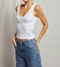 Perfectwhitetee - Maria V-neck Tank Top