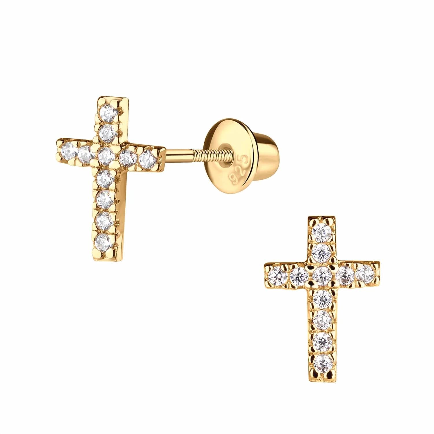 Cherished Moments - Girl's Cross Earrings