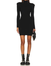 ASTR Gwen Sweater Dress in black 1 - women's dress