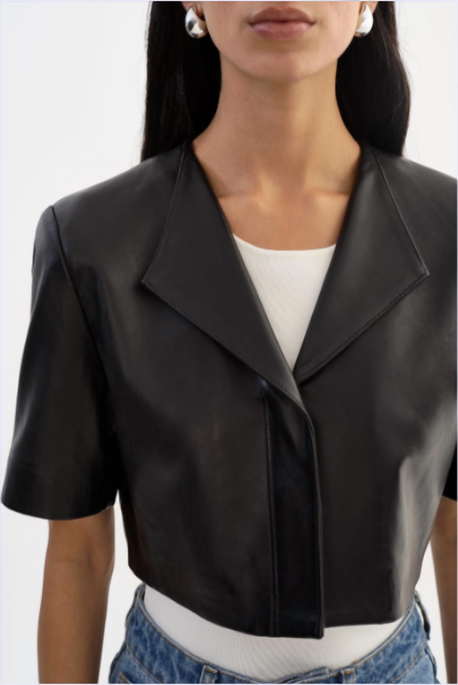 Lamarque - Aviana Short Sleeve Leather Jacket