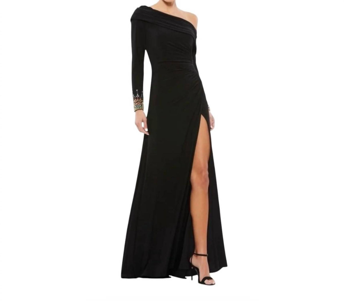 Mac Duggal - Women's Beaded Cuff Off Shoulder Gown