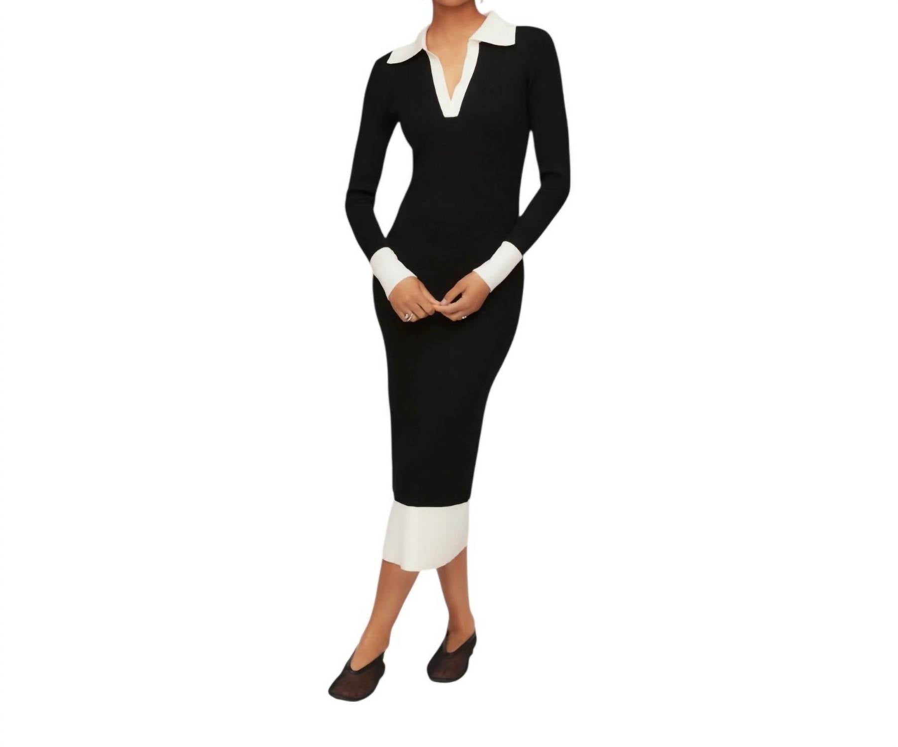 Fifteen Twenty - Belle Ribbed Polo Midi Dress