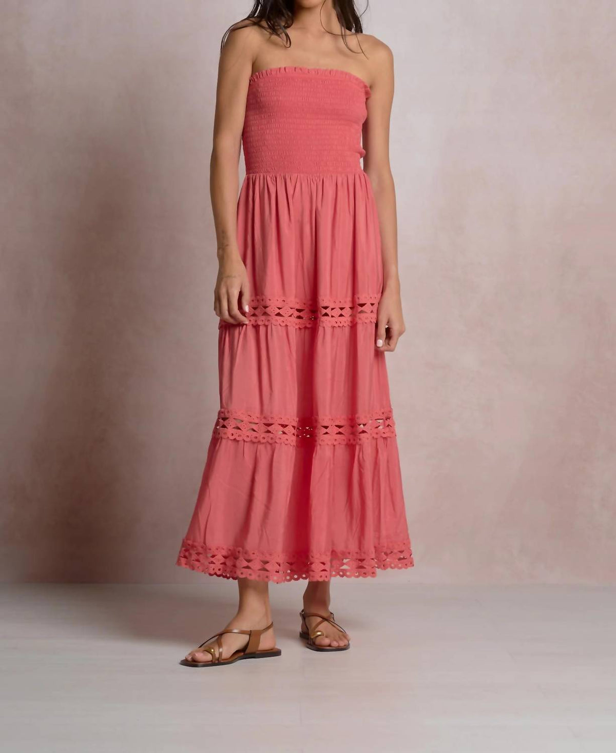Elan - Tiered Strapless Dress