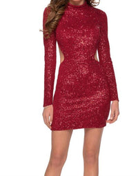 La Femme - Long Sleeve Mini Dress