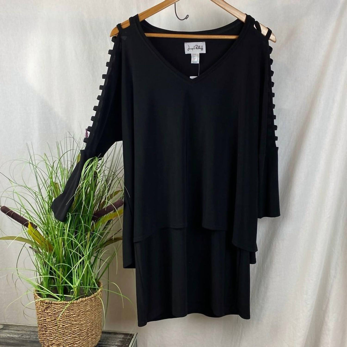 Joseph Ribkoff - Ladder Sleeve Tunic Mini Dress