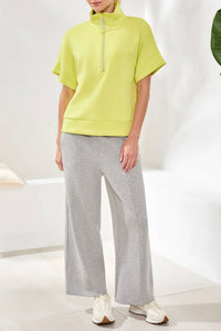 Tribal - Techno Lux Mock Neck Zip Top