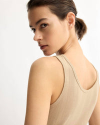 Arlo Mott Nevins Tank Top in khaki - women's tank top - detail view