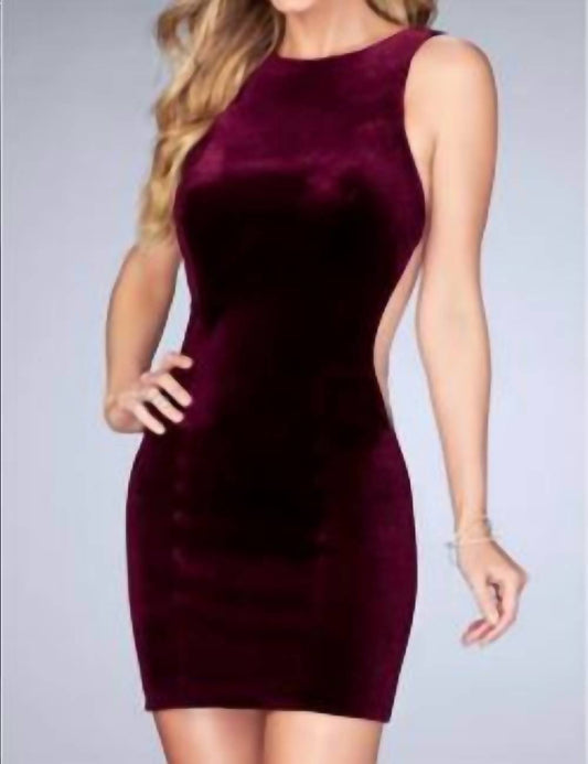 La Femme - La Femme Short Velvet Dress