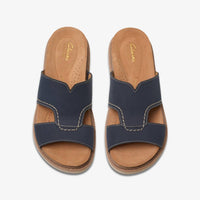 Clarks Women's Arwell Walk Sandal in navy nubuck - women's sandal - alternate view