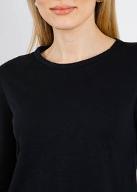 Elliott Lauren - Caroline Crewneck Tee With Rib Sleeve And Gusset