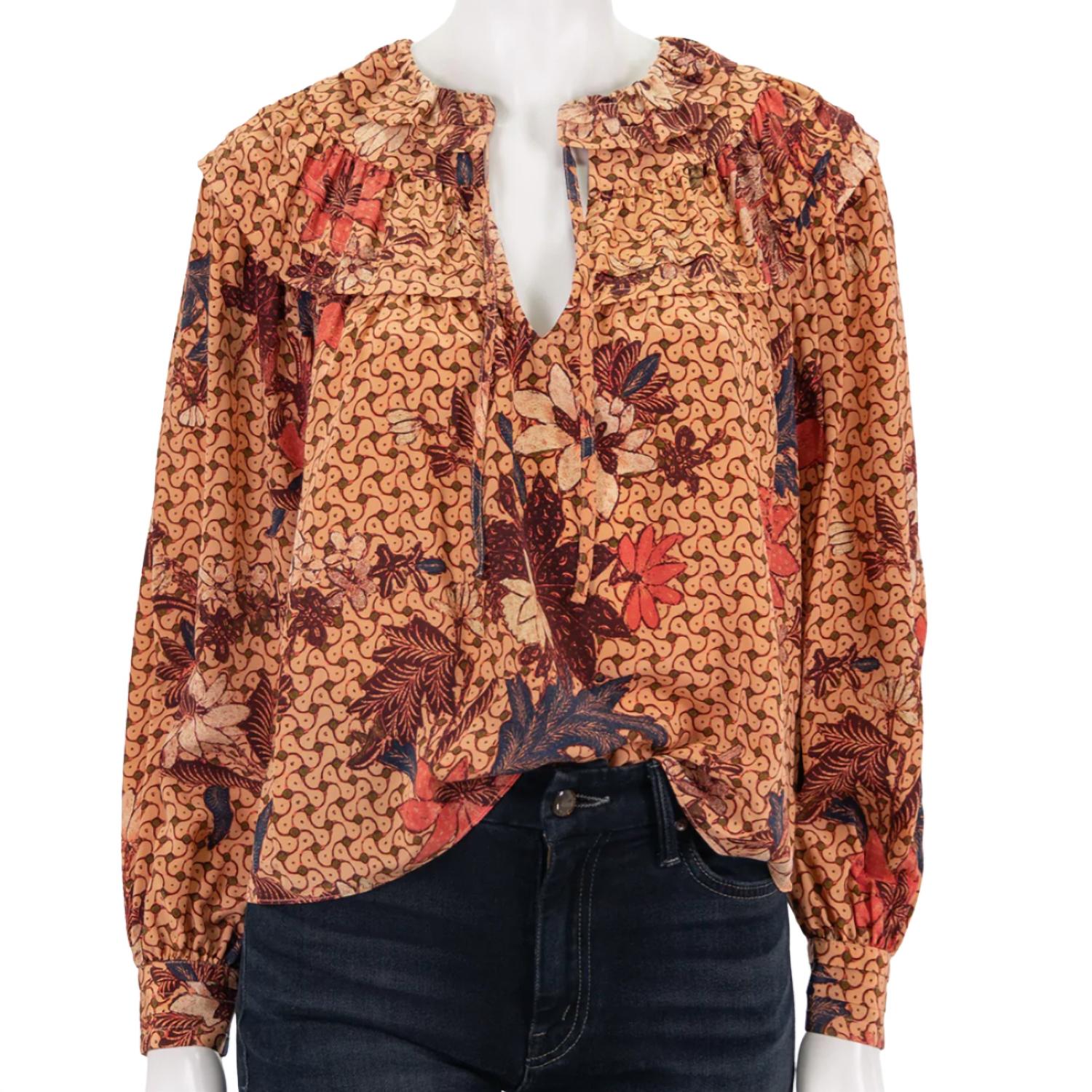 Ulla Johnson Women's Aria Blouse in garden rose - women's blouse