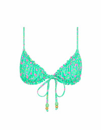 Kulani Kinis - Ruched Bow Bralette Bikini Top