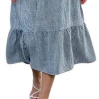 Thml - Gingham Bow Twist Midi Dress