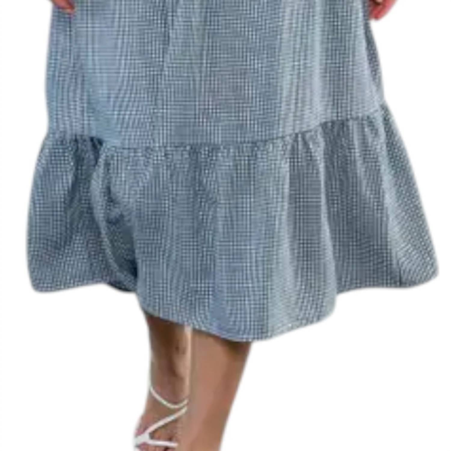 Thml - Gingham Bow Twist Midi Dress