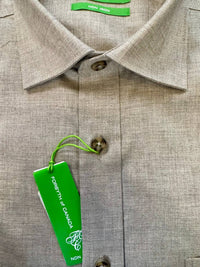 FORSYTH OF CANADA INC Men's Heathered Solid Sport Shirt in clay - men's shirt - detail view