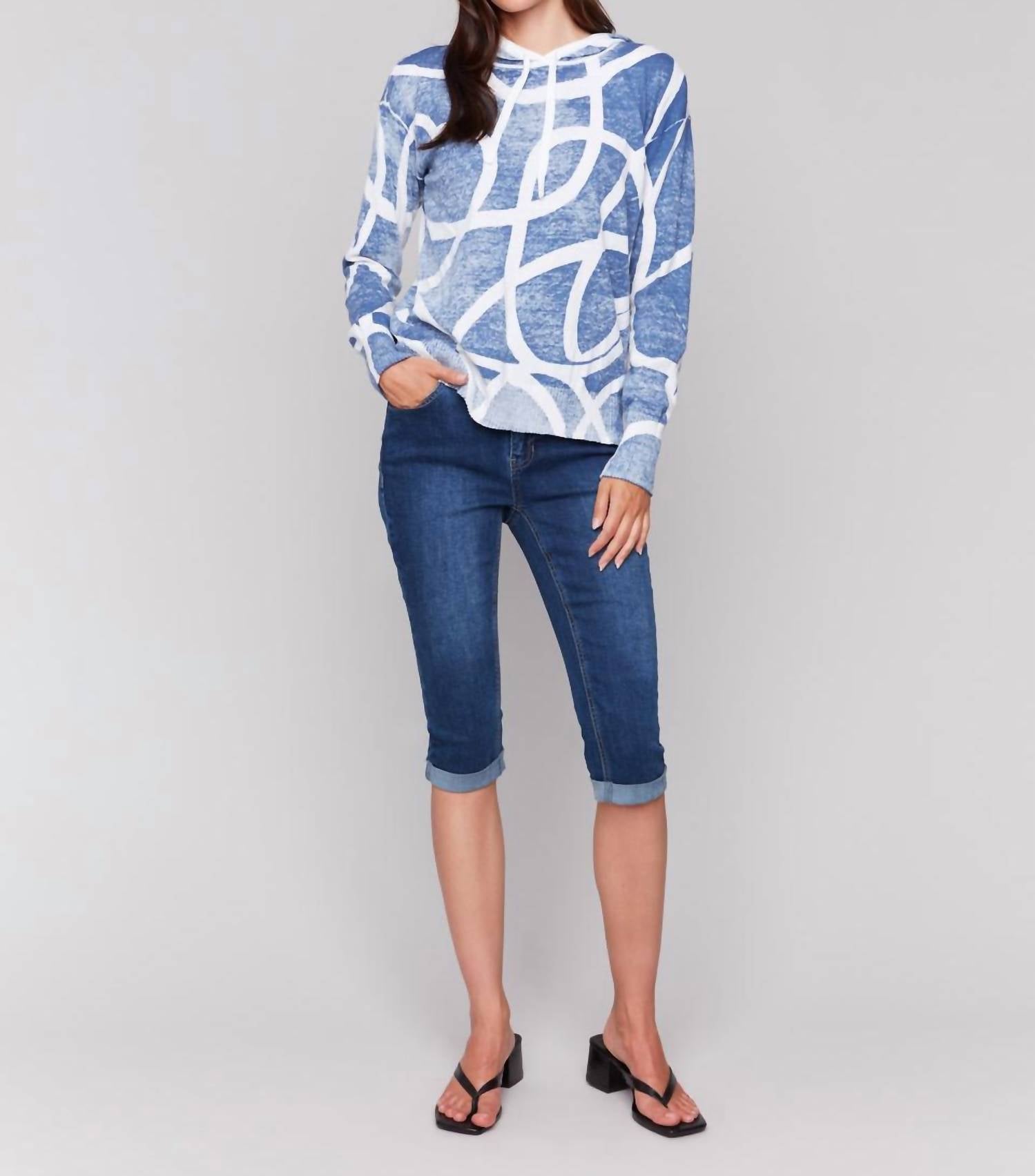 Charlie B - Drop Shoulder Hooded Sweater