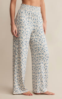 Z Supply Dawn Smocked Ditsy Pants in crystal - women's pants - alternate view