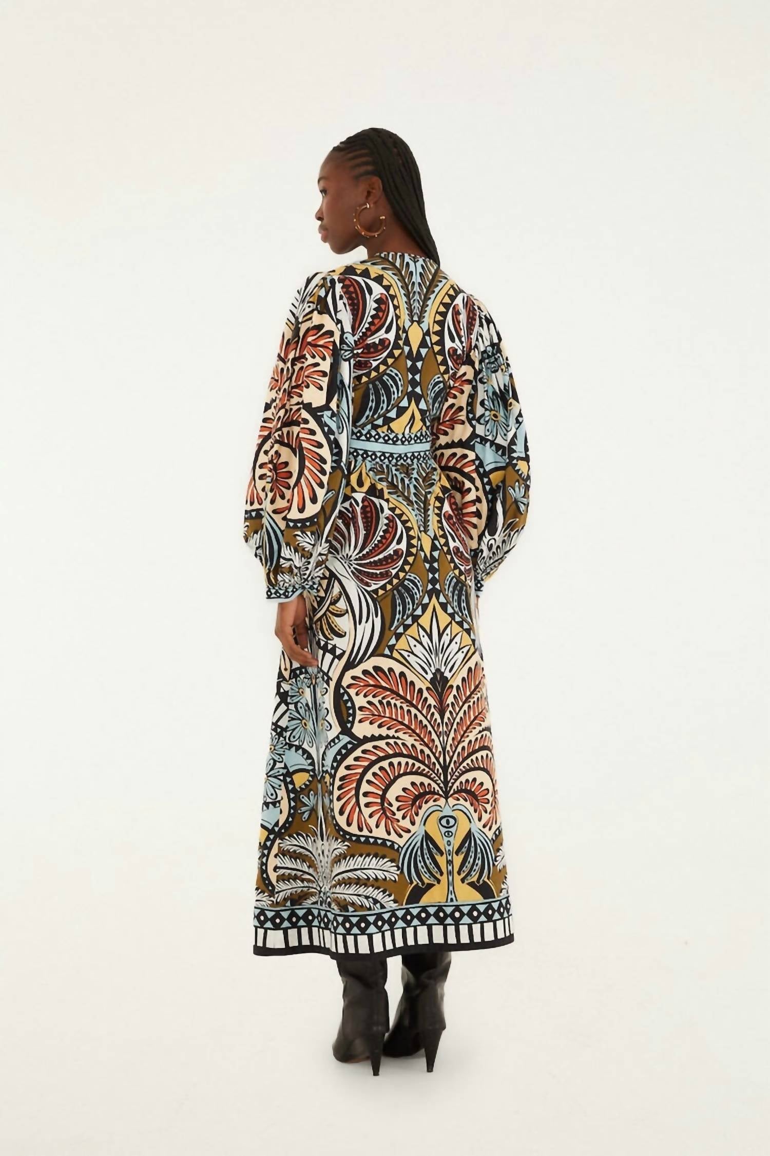 FARM RIO Balamana Maxi Dress in multicolor - women's dress - alternate view