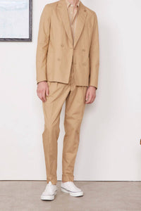 Officine Générale Leon Cotton Poplin Jacket in british khaki - men's jacket