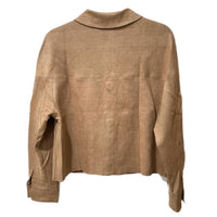 Sugarfox - Faux Suede Cropped Light Jacket
