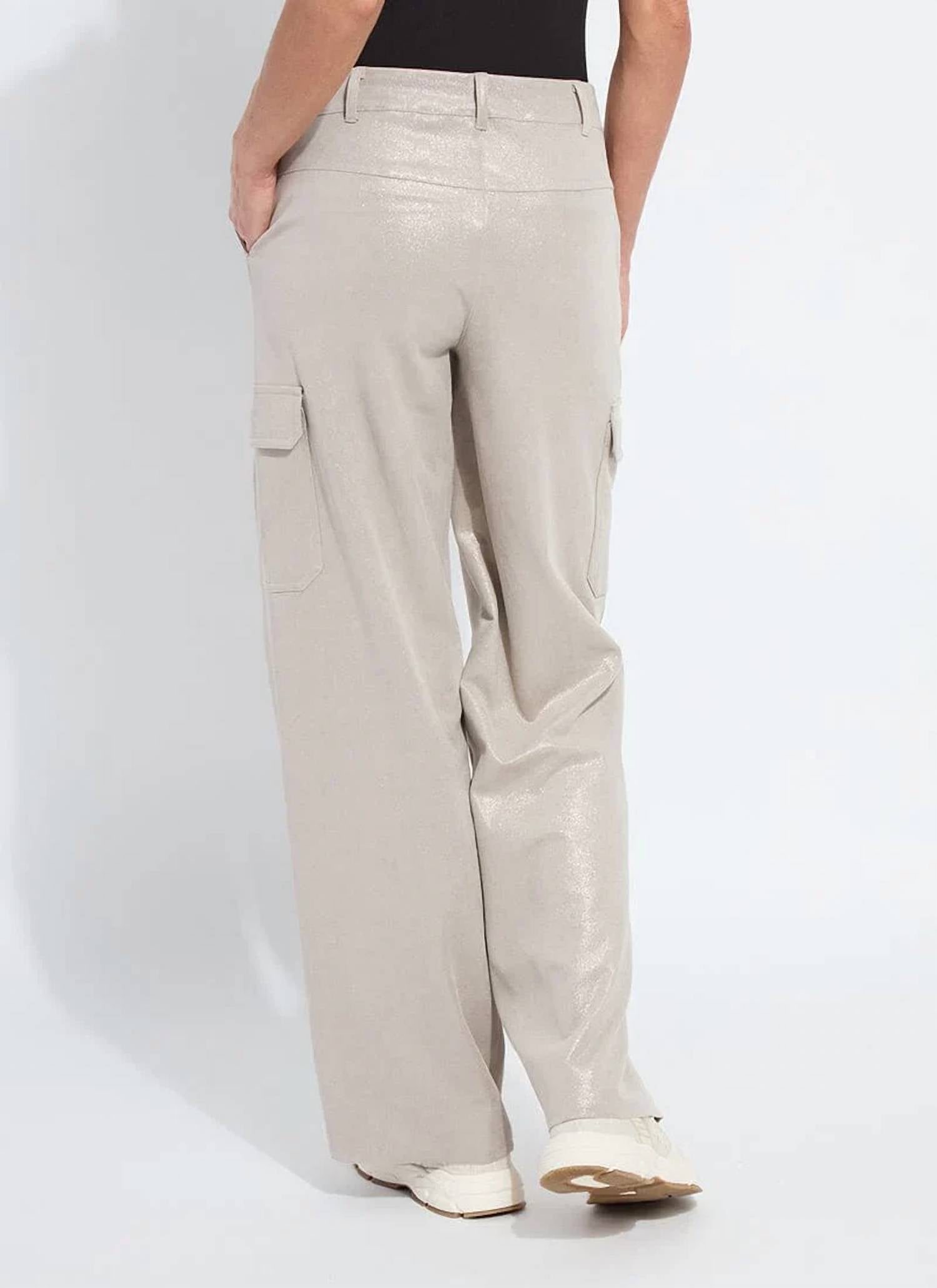 Lysse - Callie Patent Foil Vegan Suede Cargo Pant