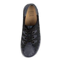 Ziera Women’s Allsorts Shoe – Extra Wide in navy swirl leather - women's sneaker - alternate view
