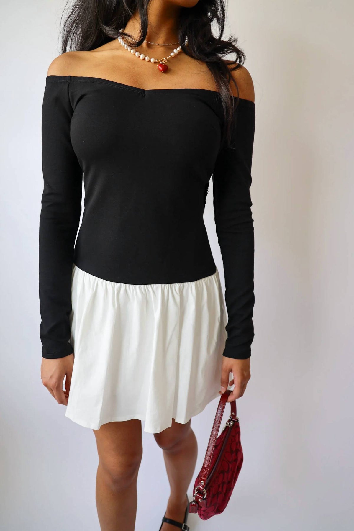 Blue Blush - Off The Shoulder Mini Dress