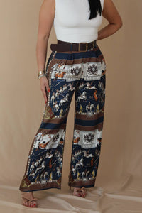 I TOO Quinn Pants in blue multi - women's pants