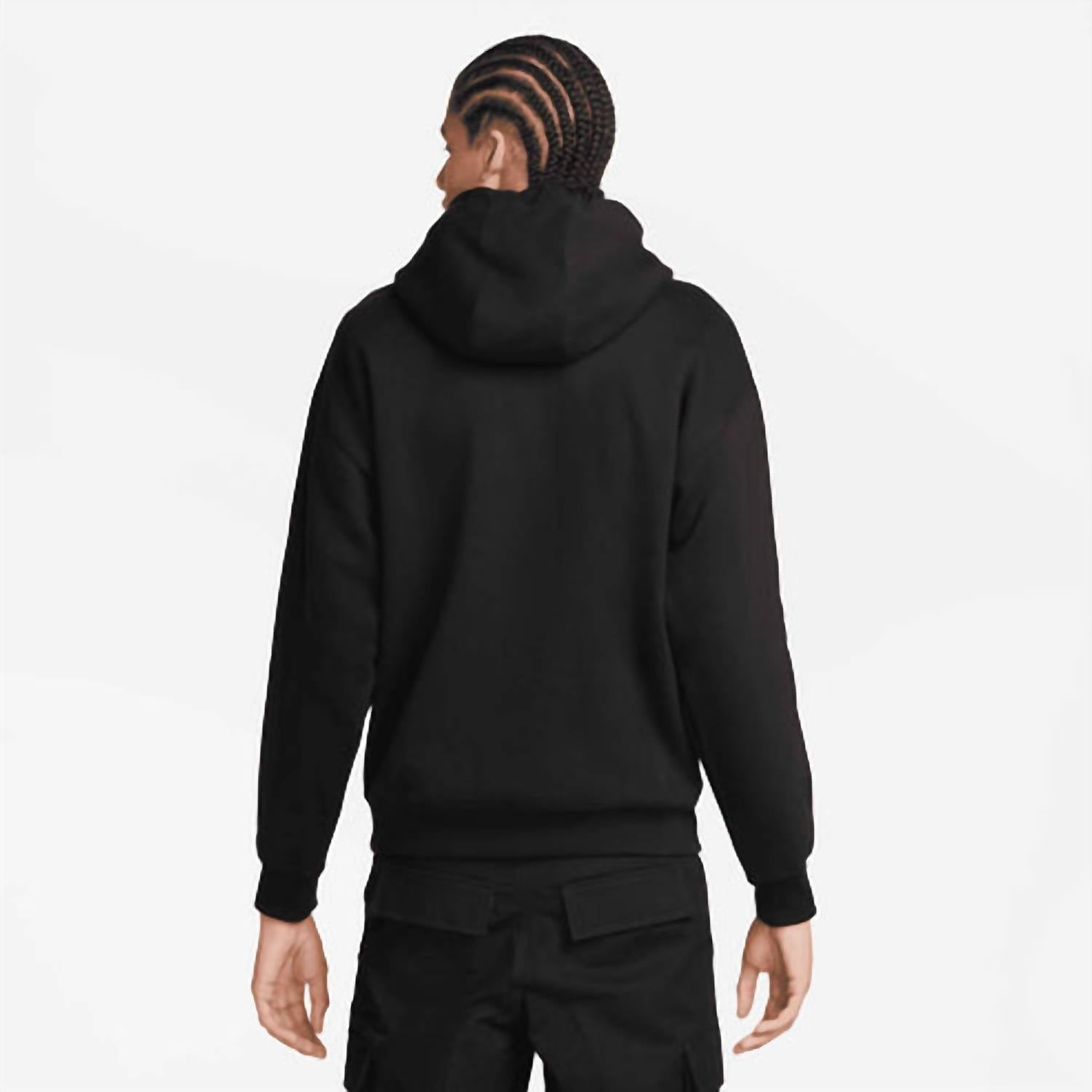 NIKE Sb Logo Fleece Hoodie in black - men's shirt - detail view