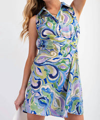 Easel - Marbled & Pretty Dress