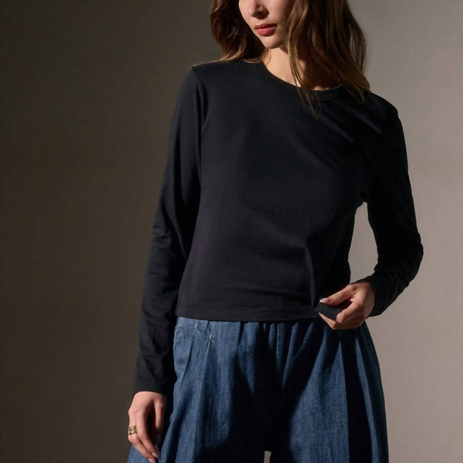 James Perse - Cotton Boxy Long Sleeve Tee