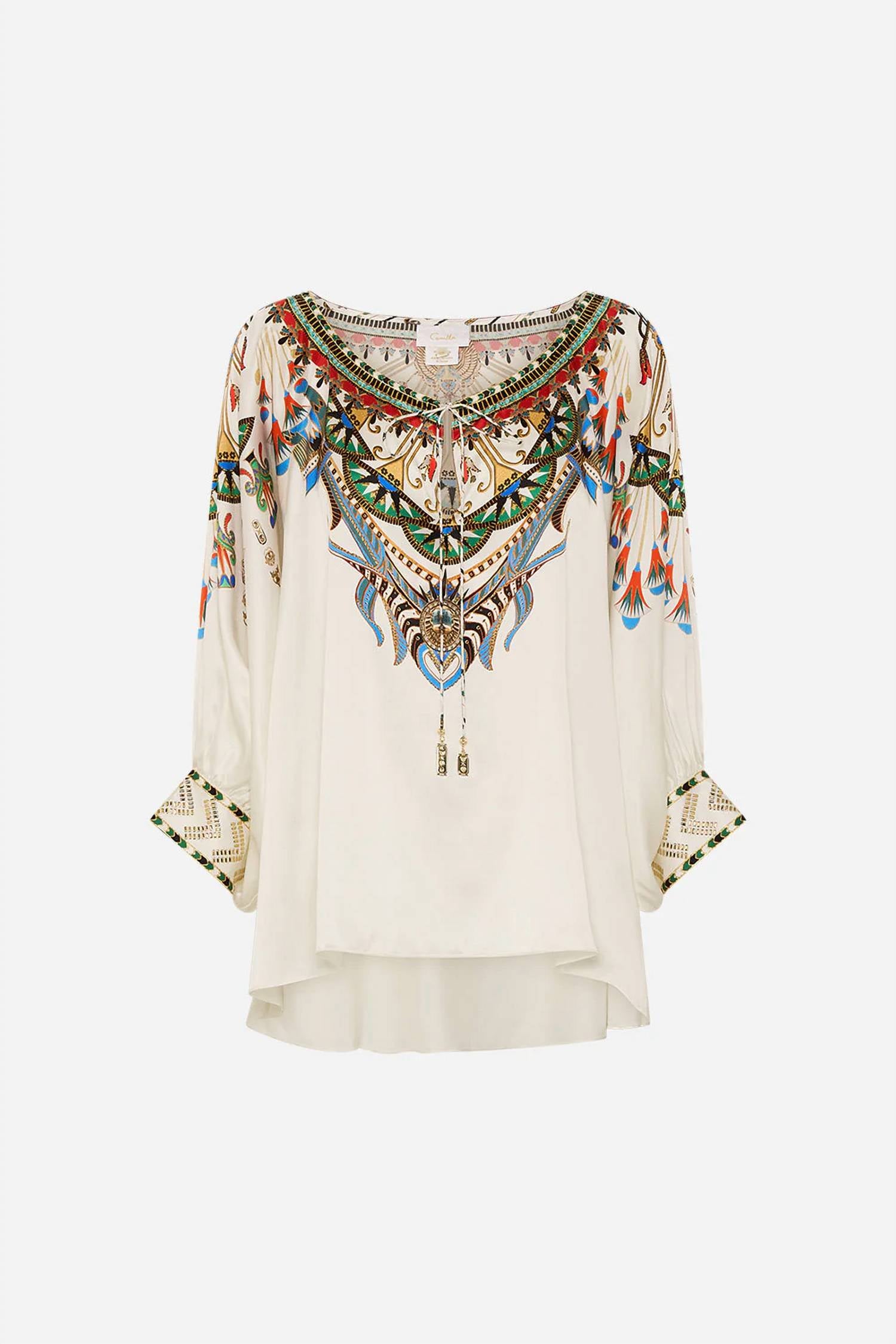 Camilla - Raglan Sleeve Blouse With Cuff