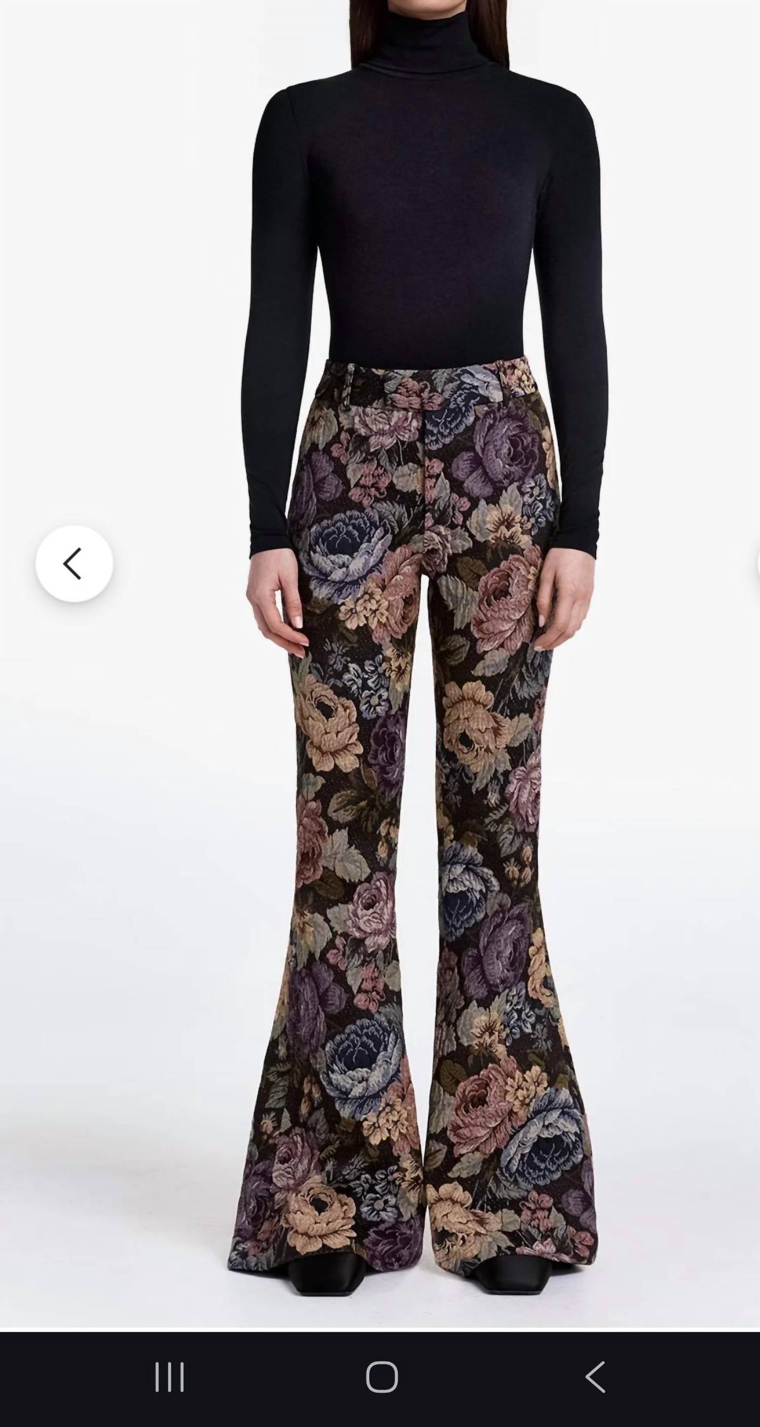 Smythe - Floral Jacquard Flare Pants