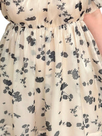 Aureum - Midnight Garden Puff Sleeve Dress