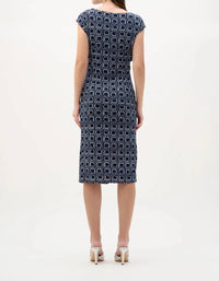 Joseph Ribkoff - Geometric Cowl Wrap Dress