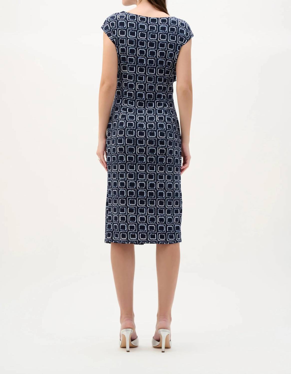 Joseph Ribkoff - Geometric Cowl Wrap Dress