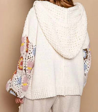 Pol - Raglan Granny Square Pattern Sweater
