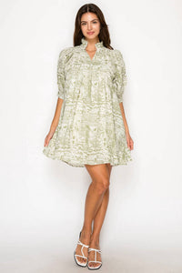 Meet Me In Santorini - Verdant Bellezza Short Dress