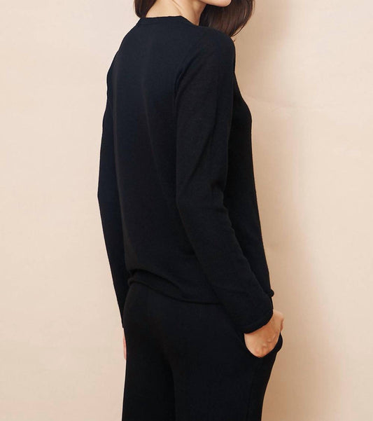 Majestic Filatures - Micro Modal Baby Rib Cashmere Long Sleeve Crewneck Top