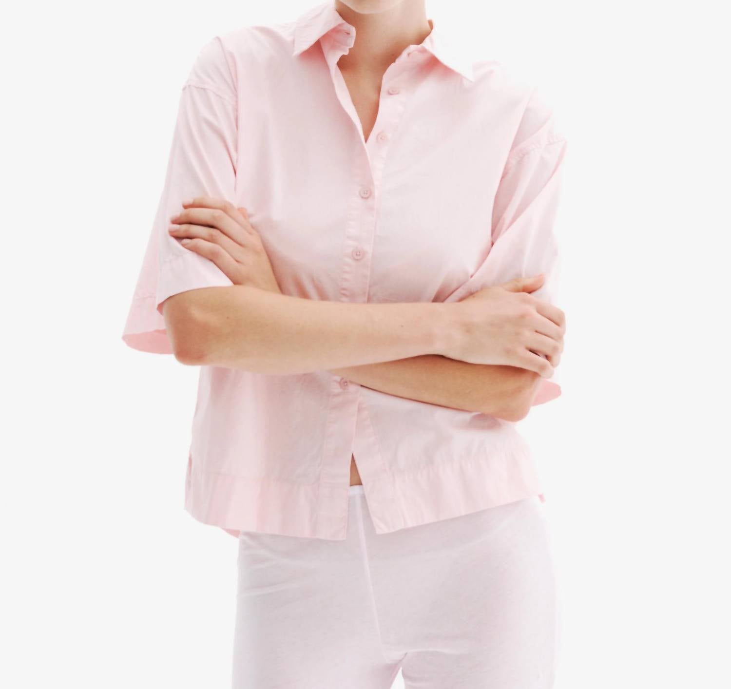 All Three - Aisla Short Sleeve Button Down Top