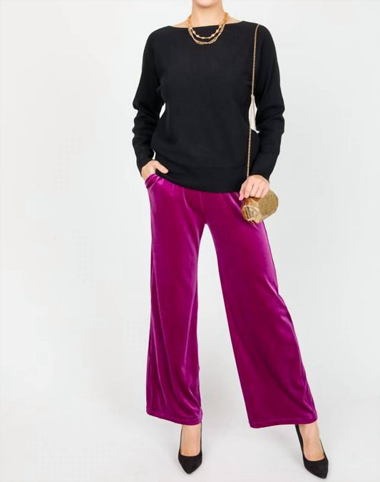 Zenana - Velvet Wide Leg Pants