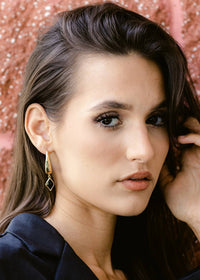 Adriana Pappas - Women's Glitzy Drip Hoops Earrings