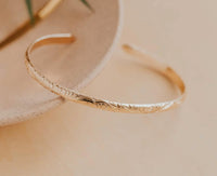 Hello Adorn Women's Flora Cuff Bracelet in yellow gold - women's jewelry