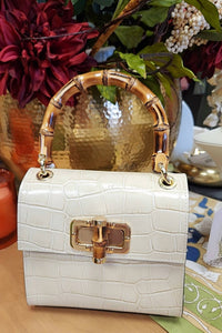 German Fuentes - Women's Leather Bamboo Bag