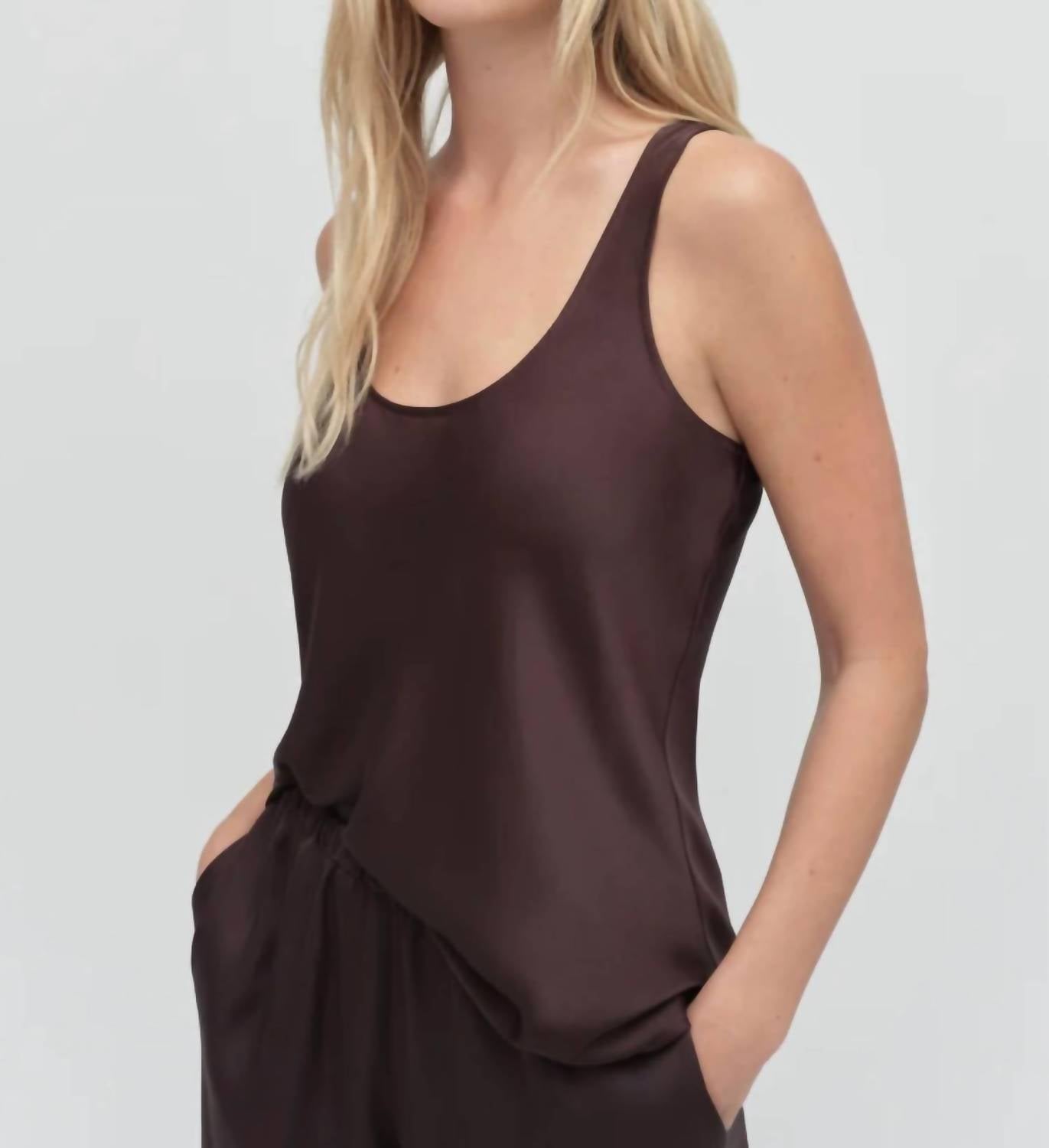 Favorite Daughter Clean Cut Tank in espresso - women's tank top - view 4