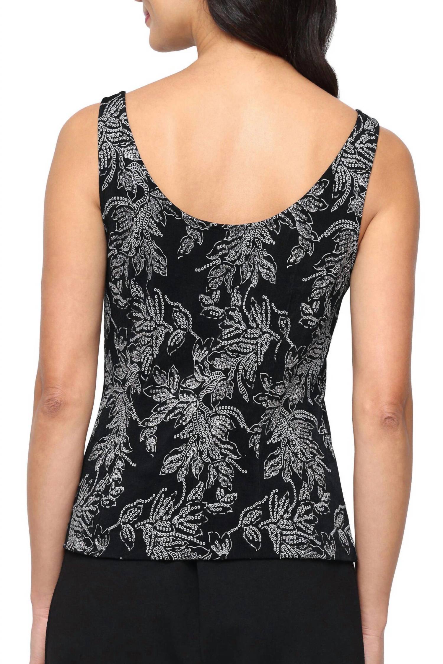 Alex Evenings - Women's Two Piece Twinset Scoop Neckline Sleeveless Tank Top And Jacket