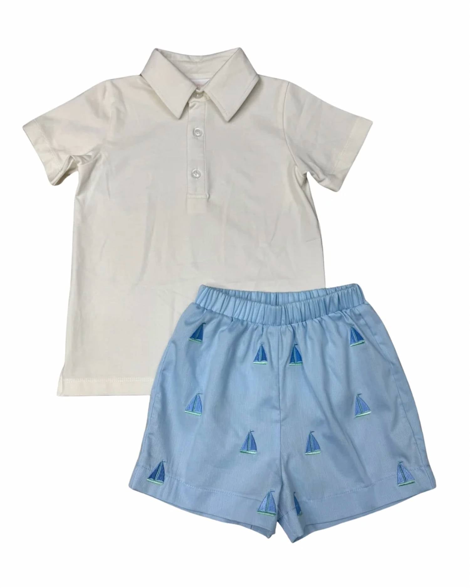 Whimsy Bay Kids - Kids' Embroidered Sprinkle Short Set