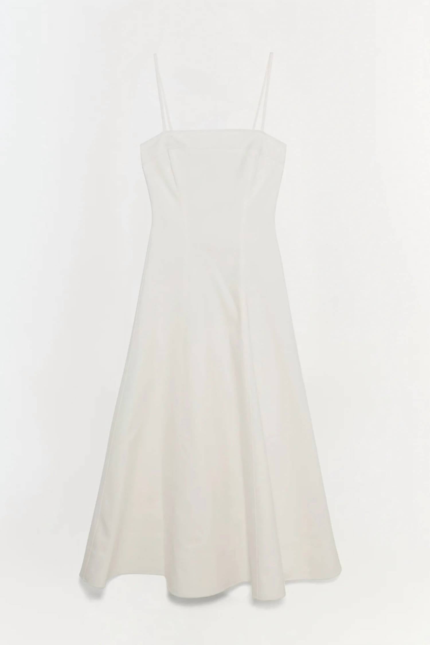 JONATHAN SIMKHAI Marisol Sleeveless Midi Dress in white - women's dress - detail view